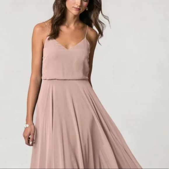 BHLDN Jenny Yoo Inesse Dress in Whipped Apricot - Picture 3 of 16